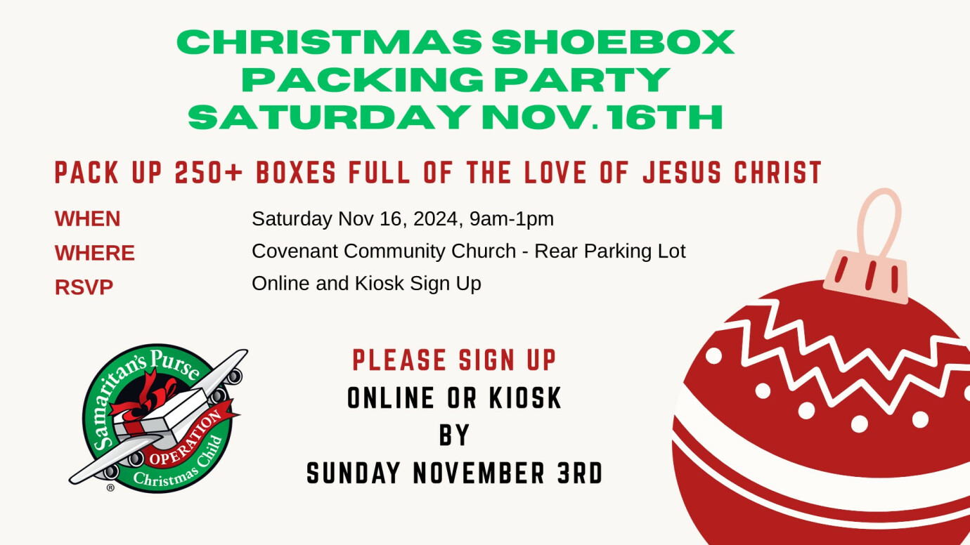 Christmas Shoebox Packing Party