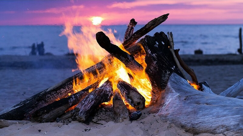 Sunset Bonfire Gathering