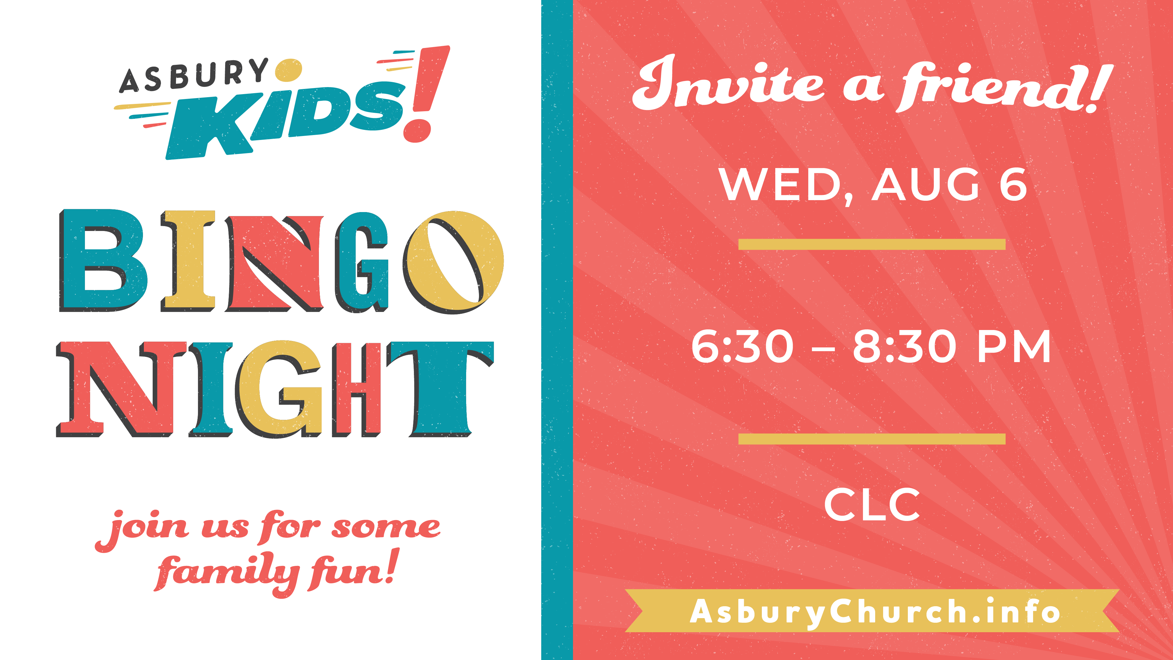 AsburyKids Family Bingo Night