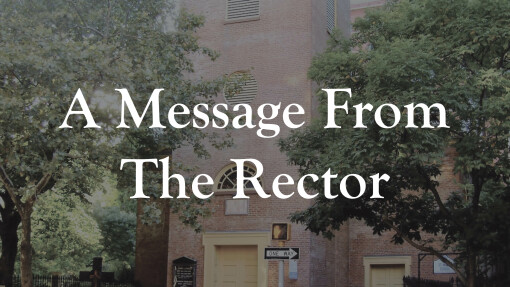 A Message From the Rector