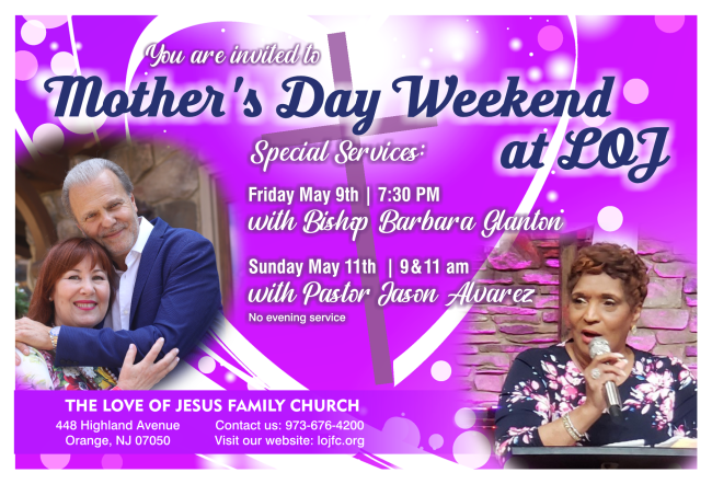 Special Friday Night Mother's Day Weekend Service