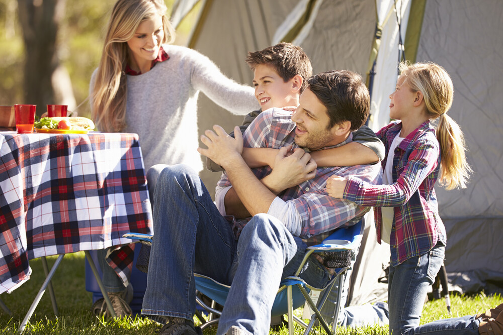 fall family camping