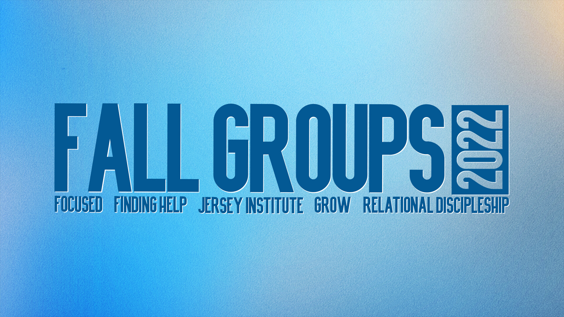 Fall Groups at Jersey