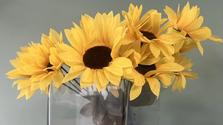 Sunflowers in a vase
