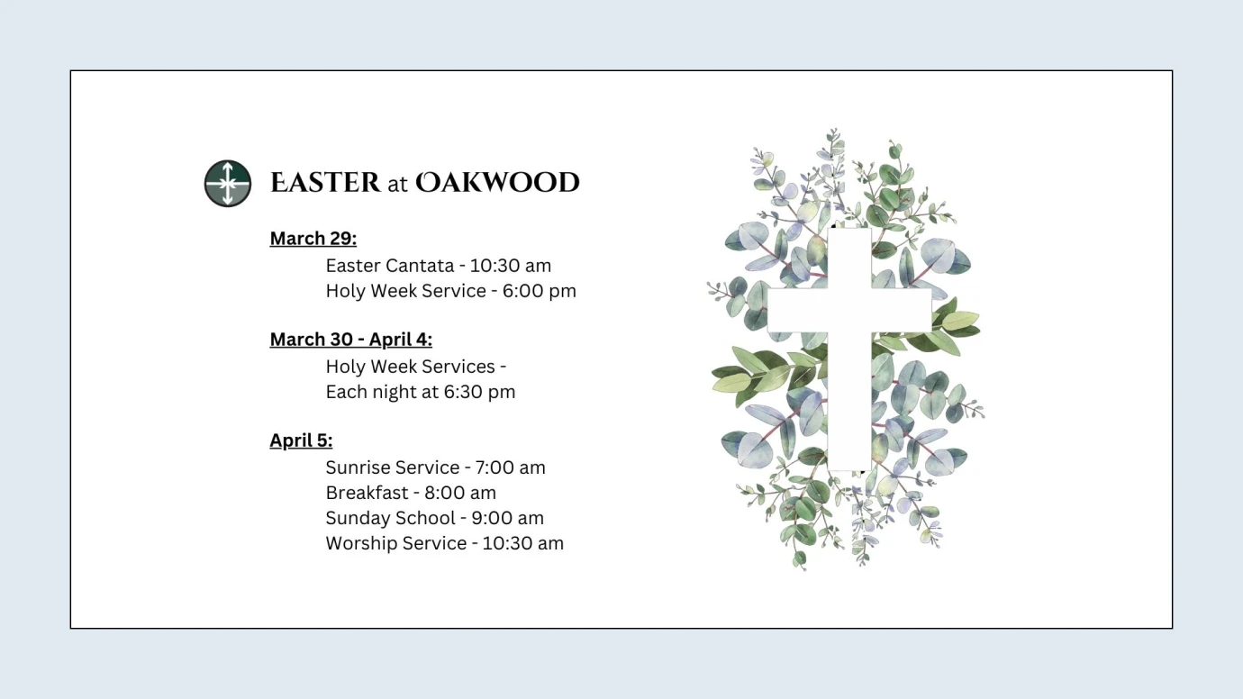 Holy Week Special Service