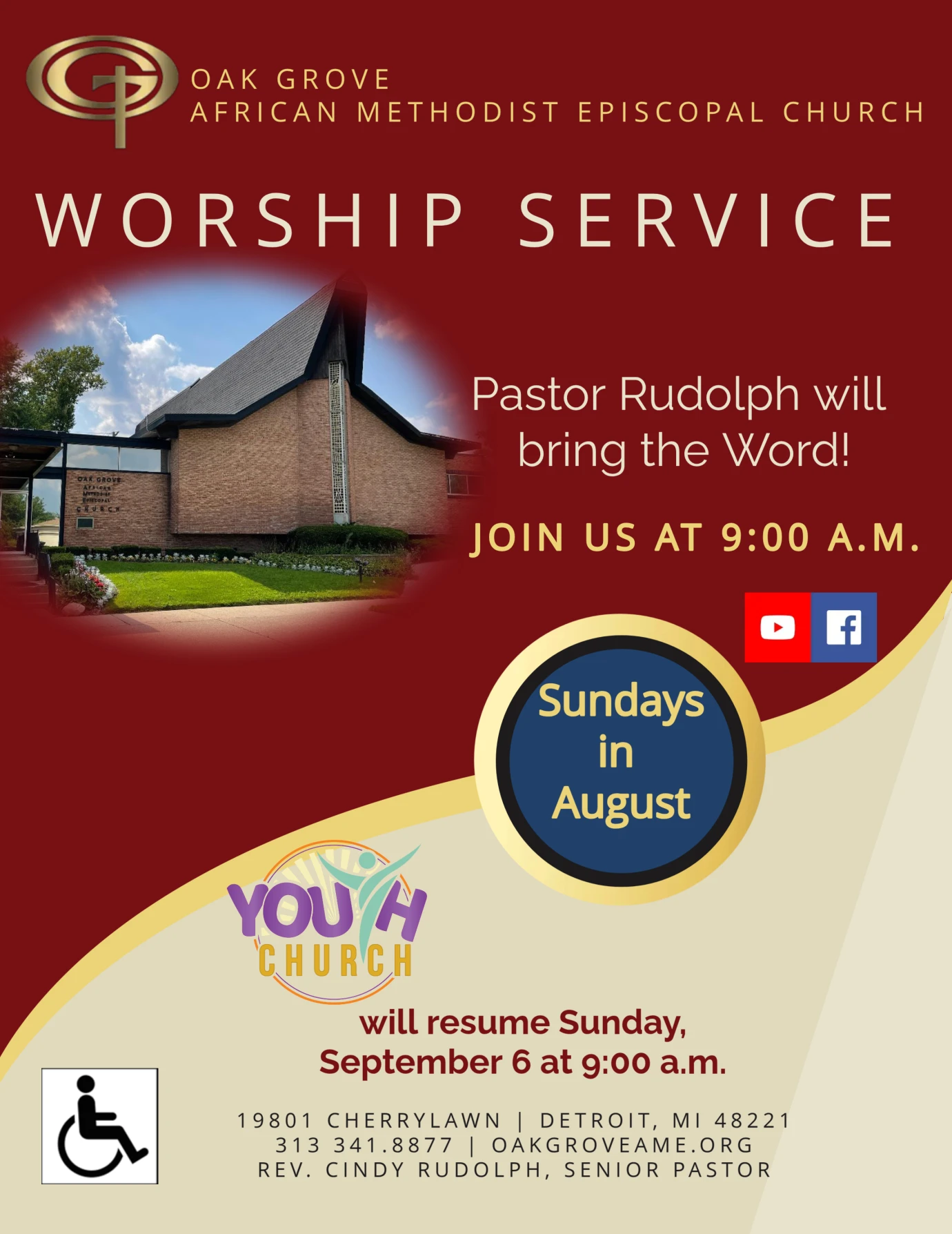Sunday Worship - August 23, 2026