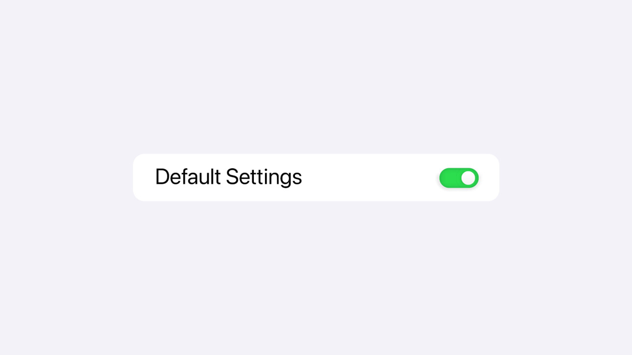 Series-Default Settings