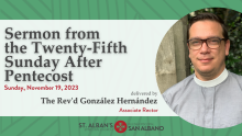 Sermon from the Twenty-Fifth Sunday After Pentecost Service