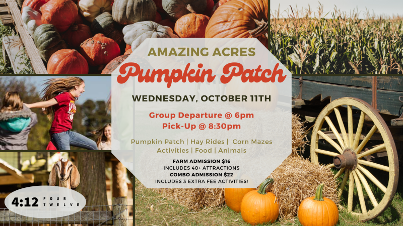 Youth Event - Amazing Acres Pumpkin Patch