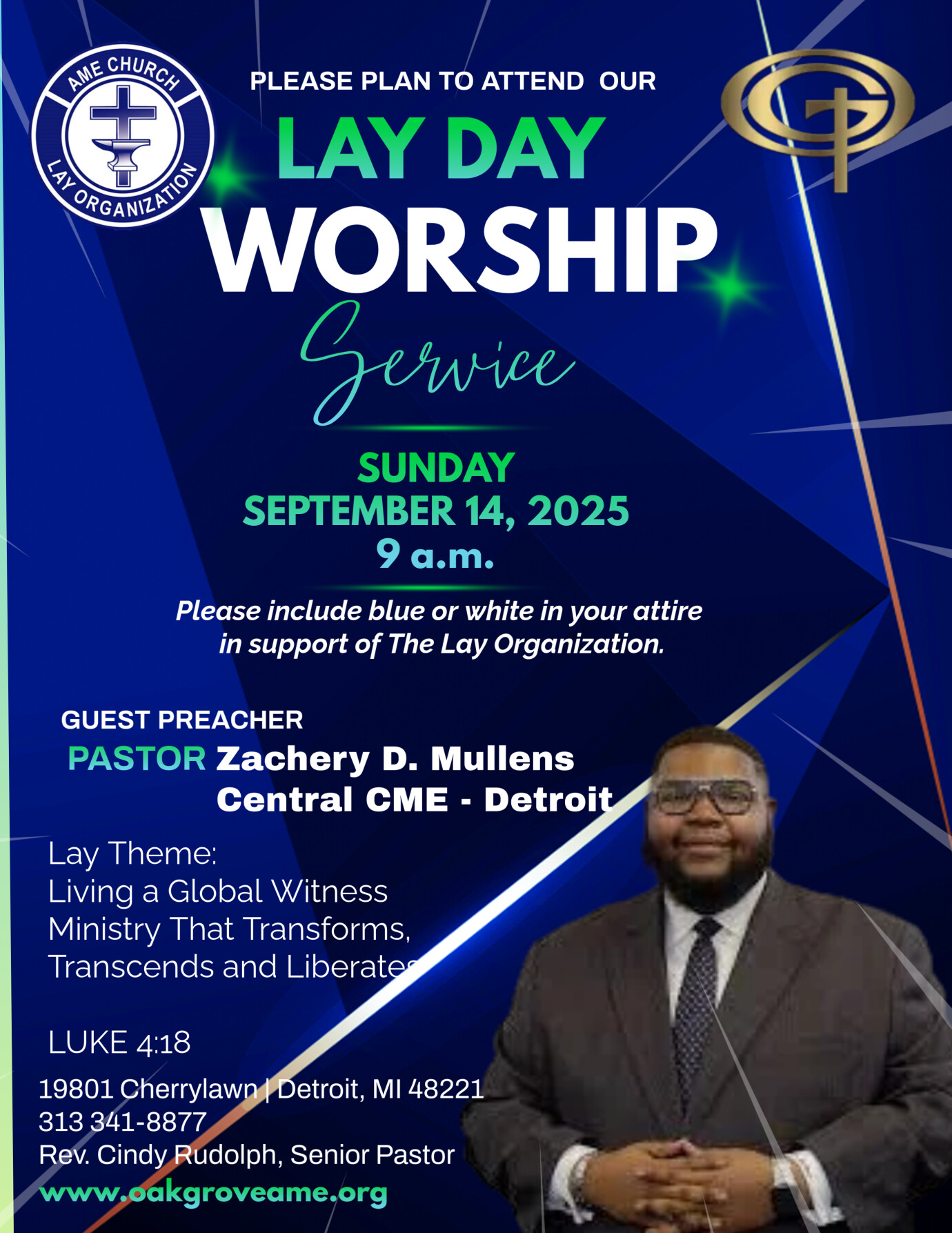 Lay Day Sunday Service - Sunday, September 14, 2025 - 9 a.m.