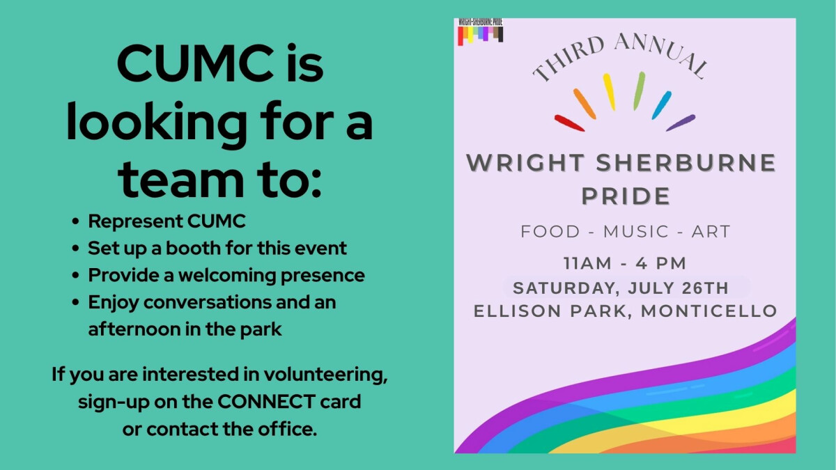 11:00 AM - Wright-Sherburne Pride Celebration (Ellison Park, Monticello)
