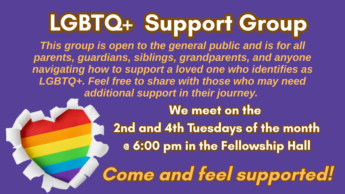 6:00 PM - LGBTQ+ Support Group