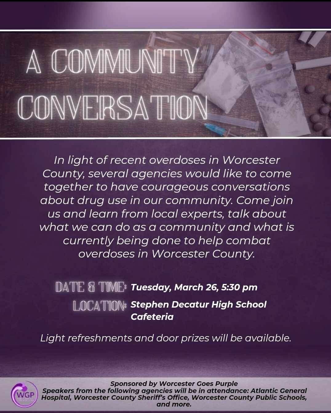 Community Conversations at Stephen Decatur High School - Cafeteria