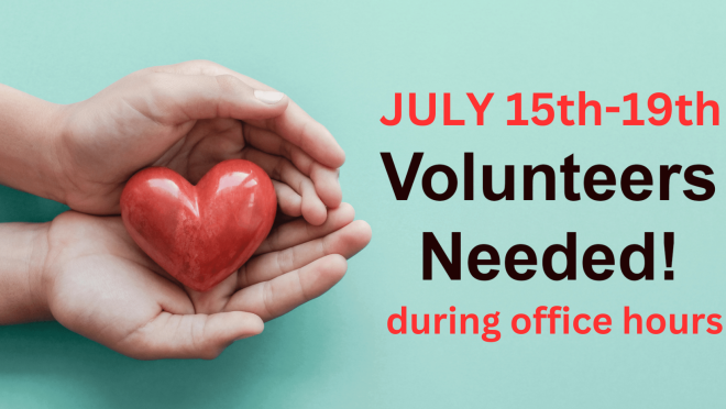 OFFICE VOLUNTEERS NEEDED
