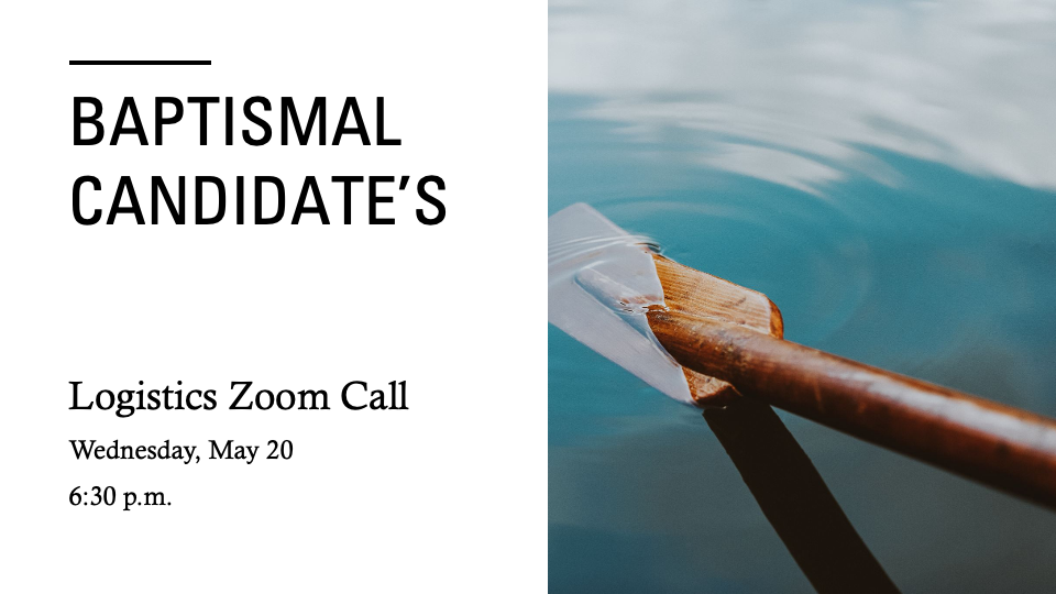 Baptismal Candidate Zoom Call