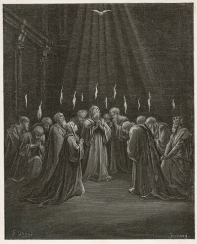 pentecost woodcut gustav dore - Pentecost