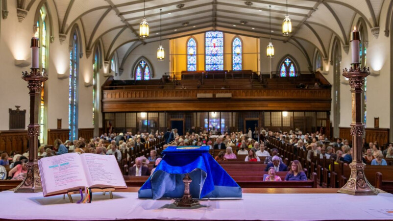 View of Trinity congregation from the altar