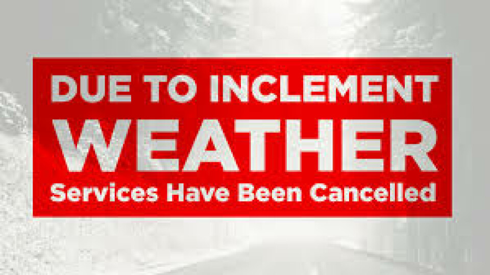 Service Cancelled 1/25/26