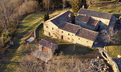 Santa Maria a Ferrano, late afternoon from above and south