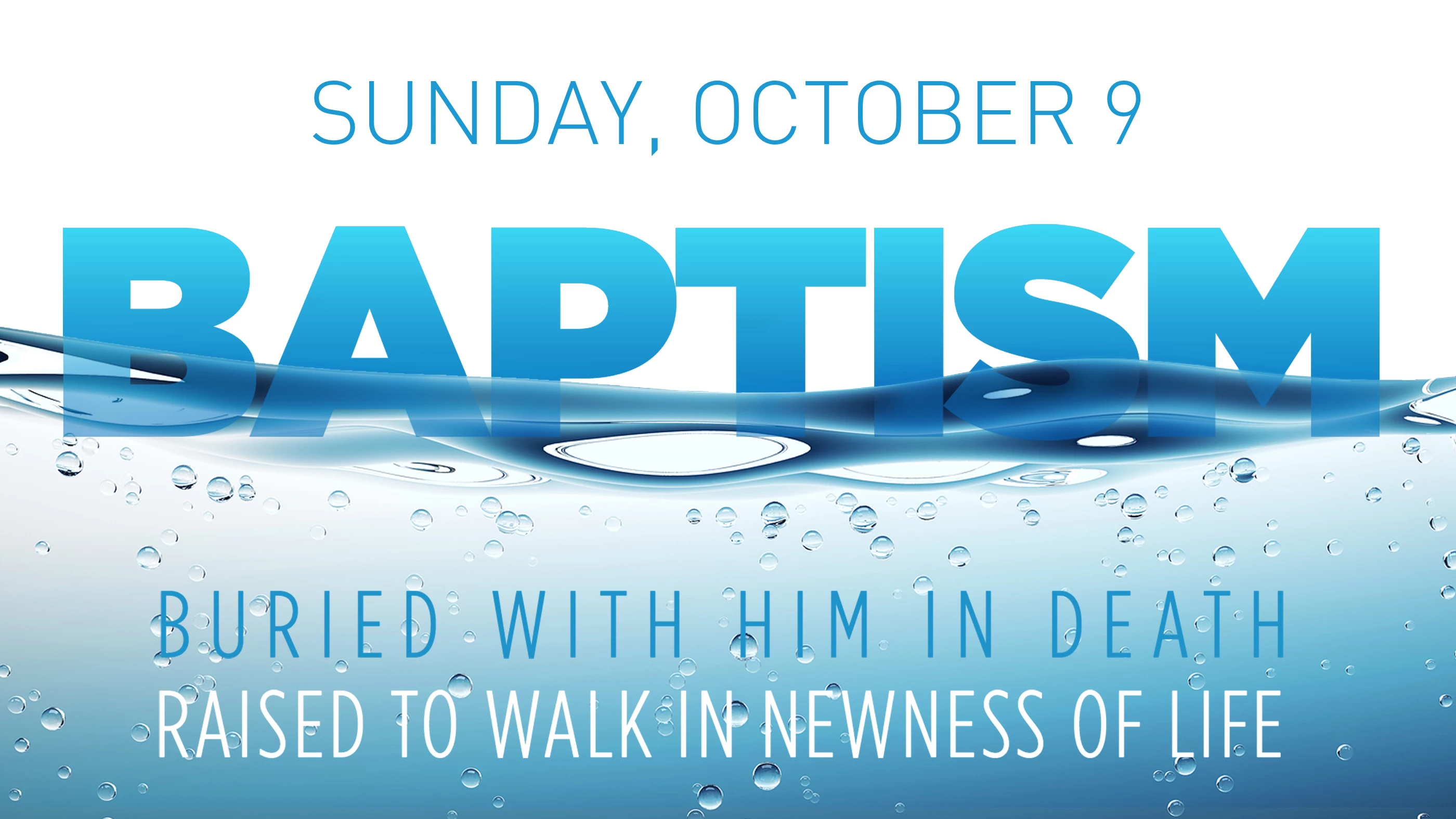 Baptism Sunday