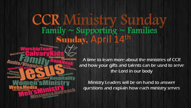 CCR Ministry Sunday