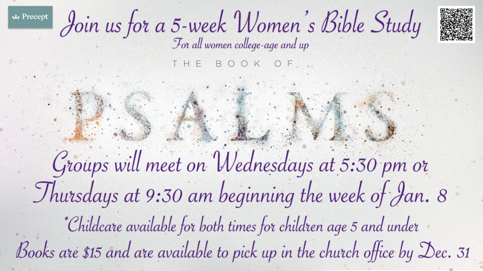 Women's Bible Study-Psalms