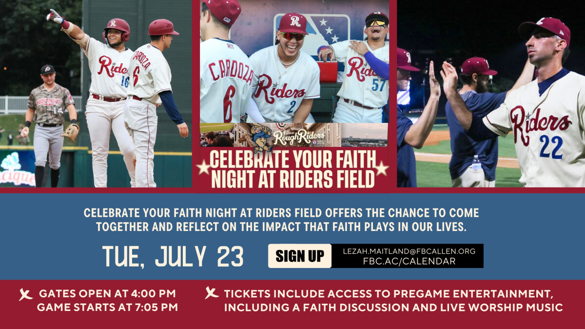 Faith Night- Frisco RoughRiders Baseball Game