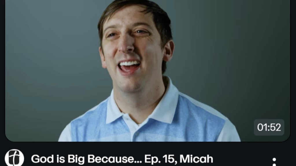 "God is Big Because..." Micah's Story
