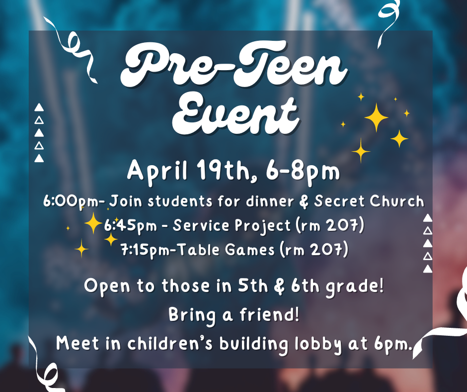 Pre-Teen Event