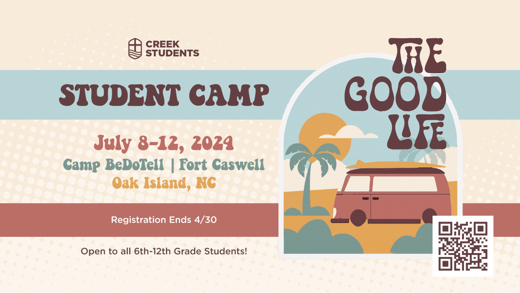 Creek Students Camp BeDoTell 2024 - July 8-12, 2024