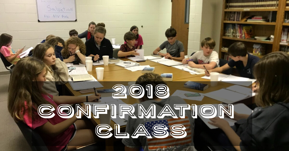2018 confirmation class