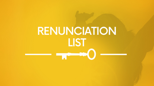 Renunciation List