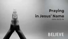 Praying in Jesus' Name
