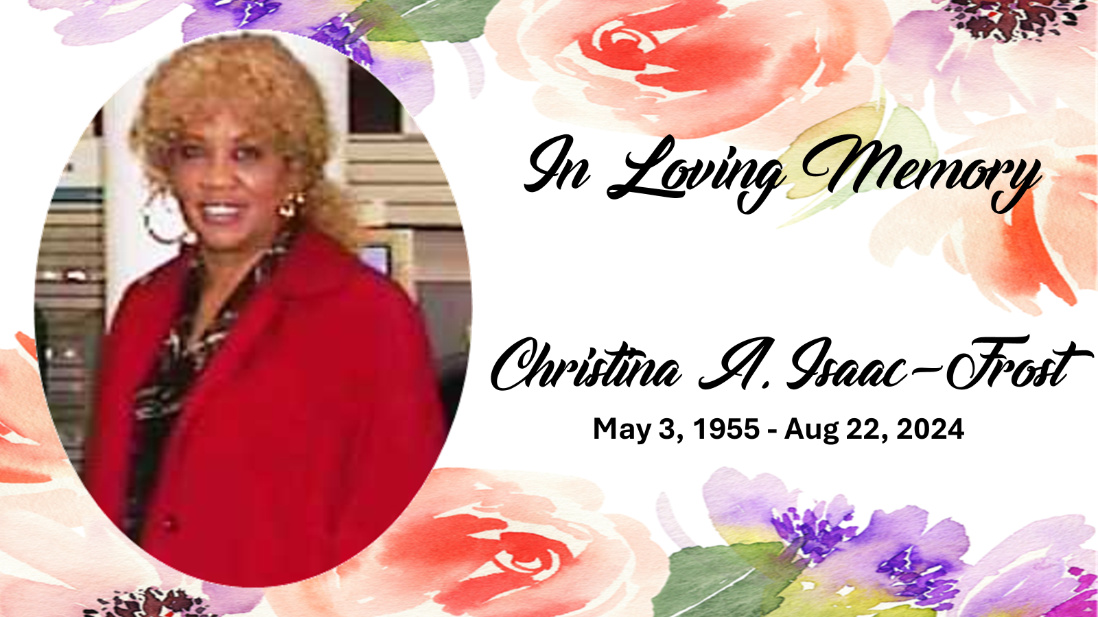 Funeral Services for Christina Isaac-Frost