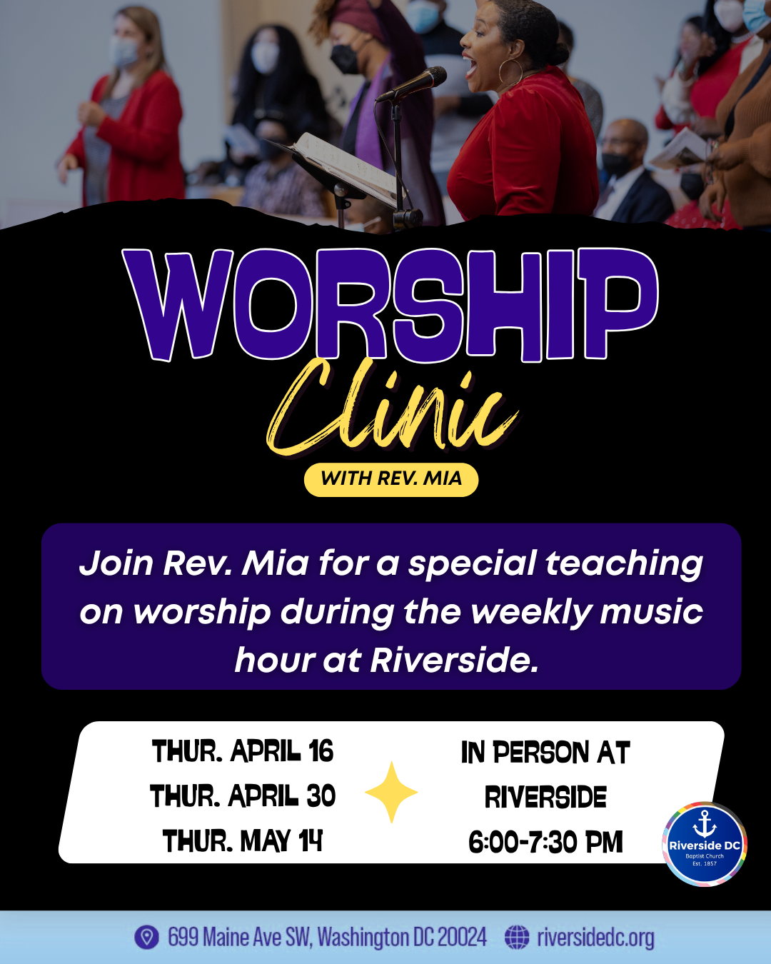 Worship Clinic with Rev. Mia- April