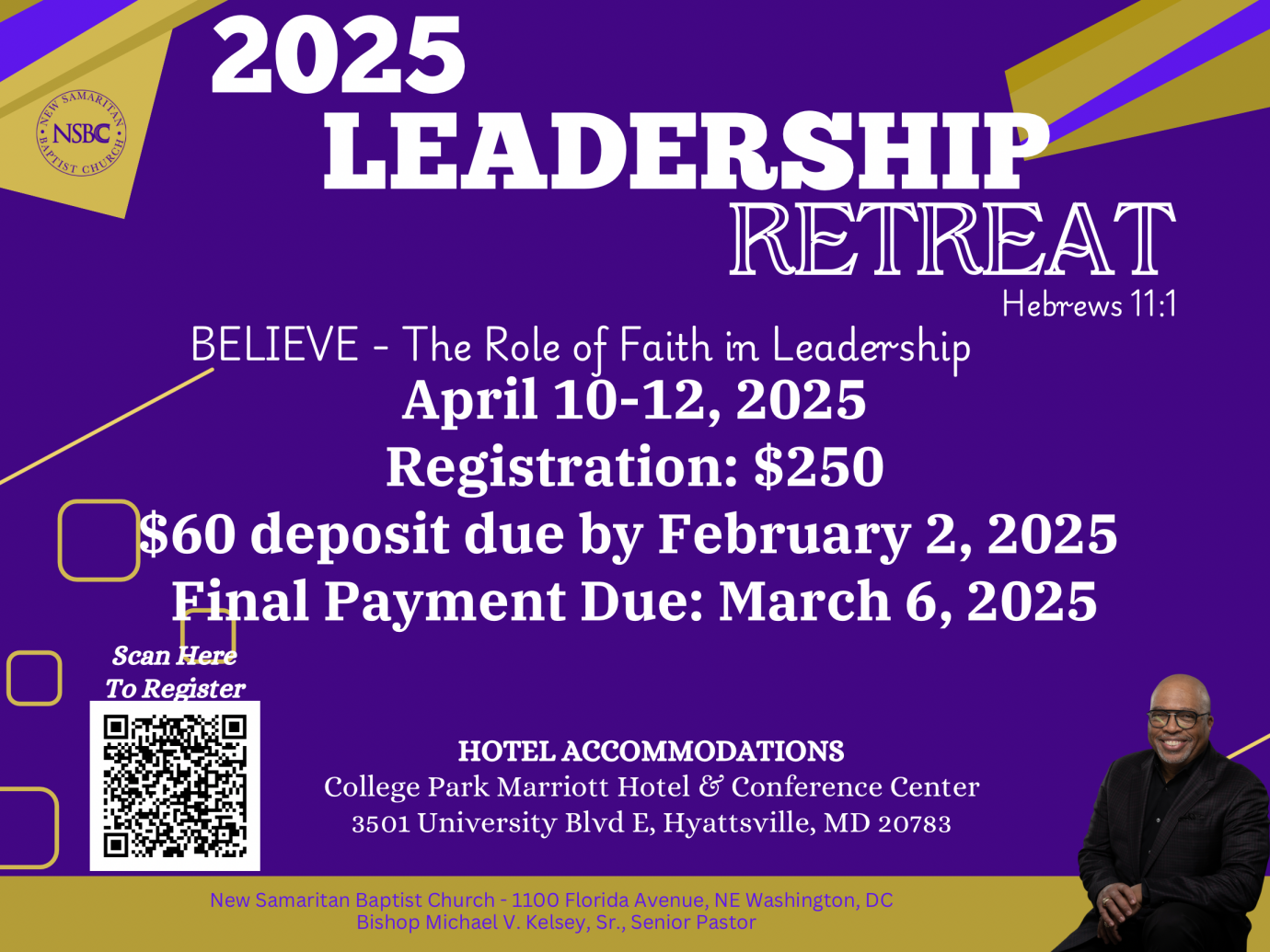 "Believe: The Role of Faith in Christian Leadership" Retreat!