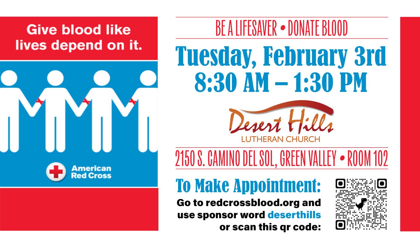 8:30 AM Red Cross Blood Drive