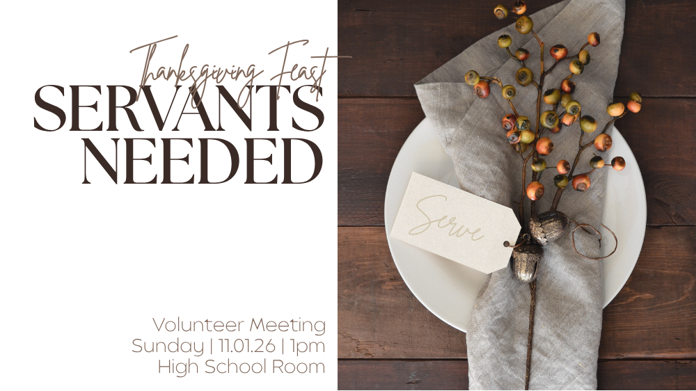Thanksgiving Feast Volunteer Meeting