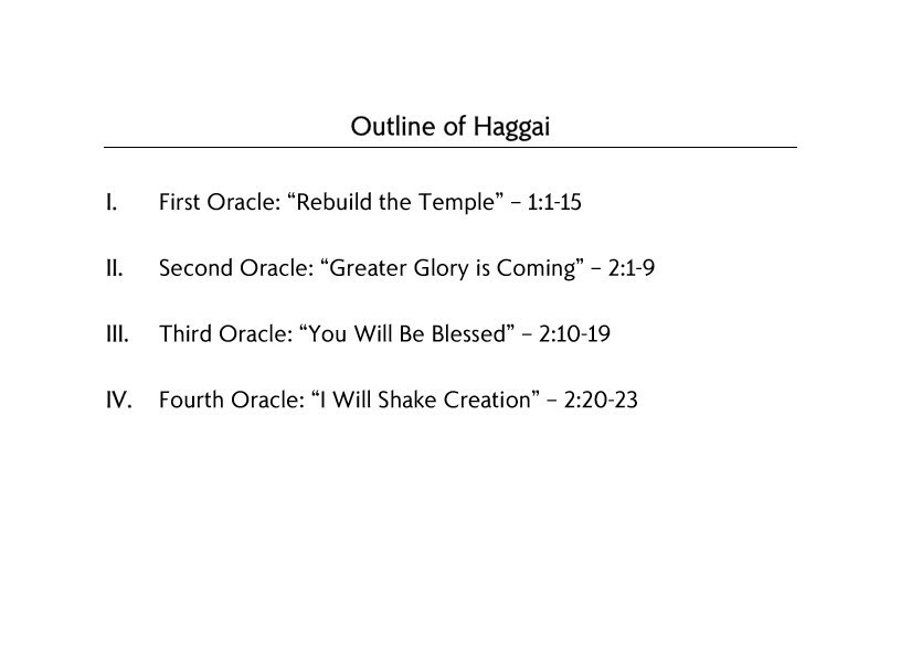 Haggai Outline