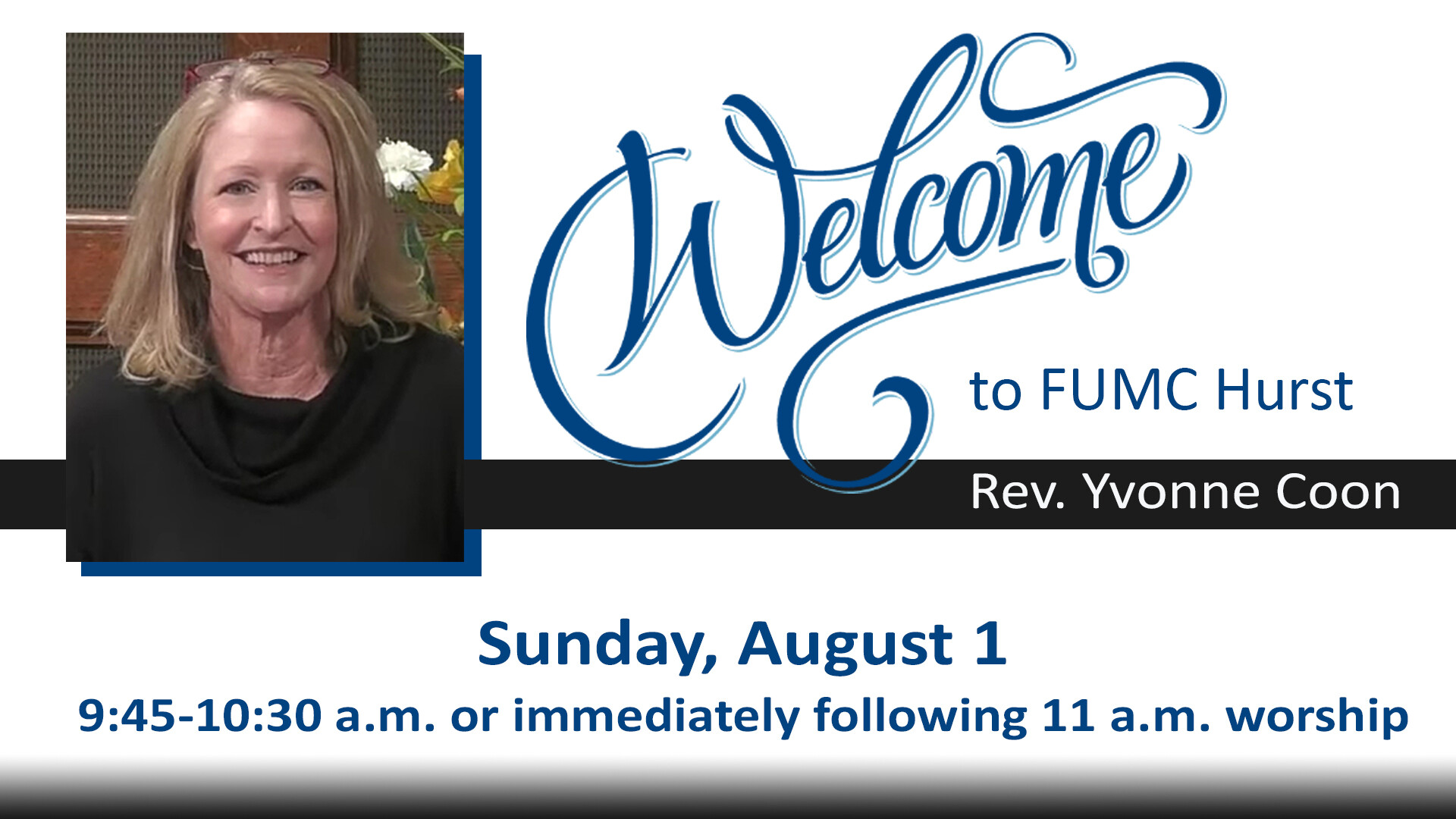 Welcome Reception for  Rev. Yvonne Coon