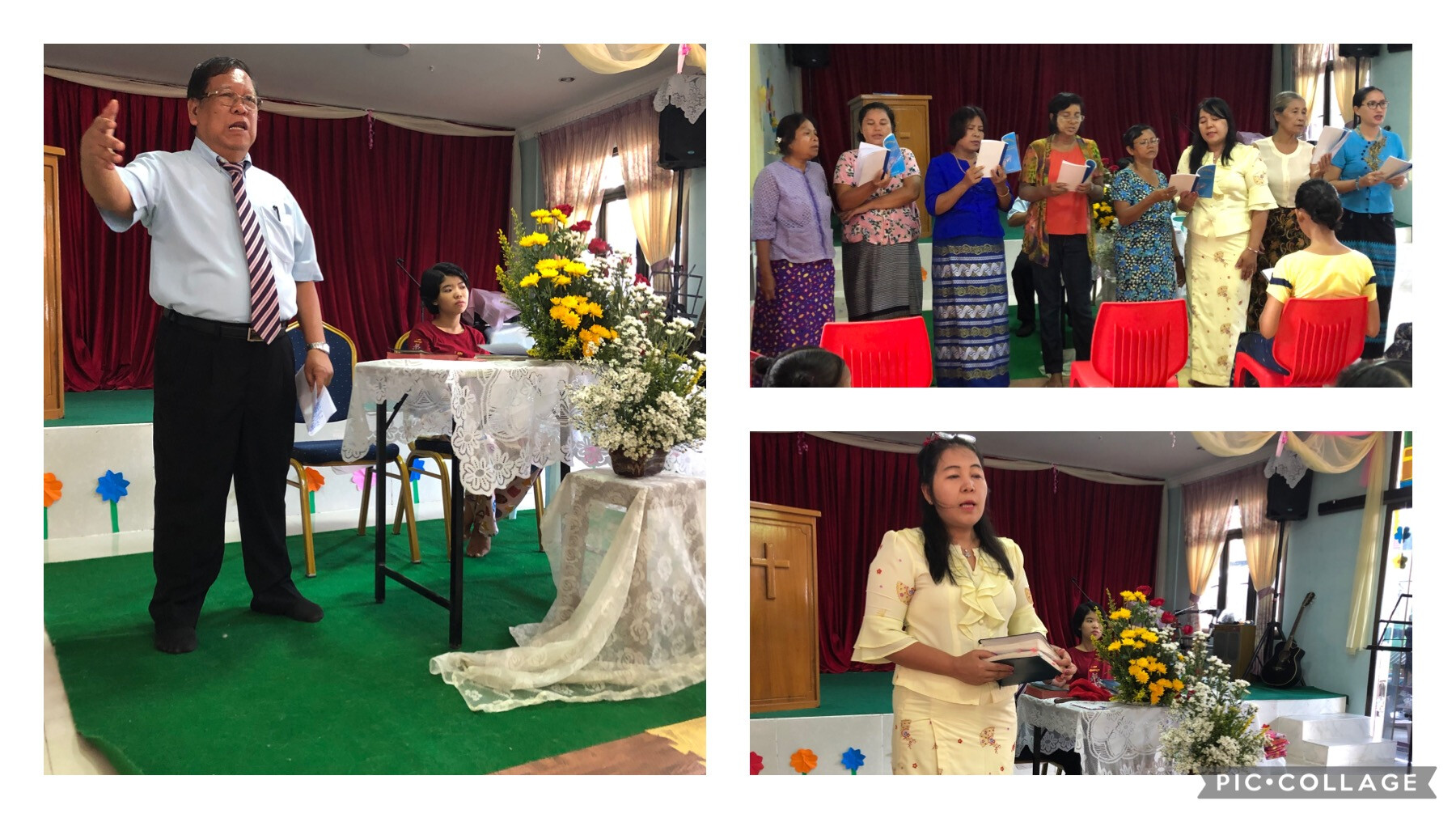 Pastor Vum and Light of the World church in Myanmar worship on Mother's Day 