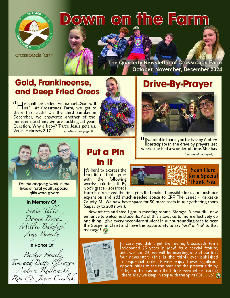 Down On The Farm: The Quarterly Newsletter of Crossroads Farm (v.101)