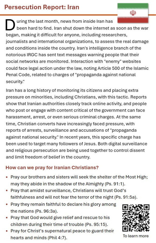 Persecution Report: Iran