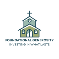 church with words Foundation Giving below