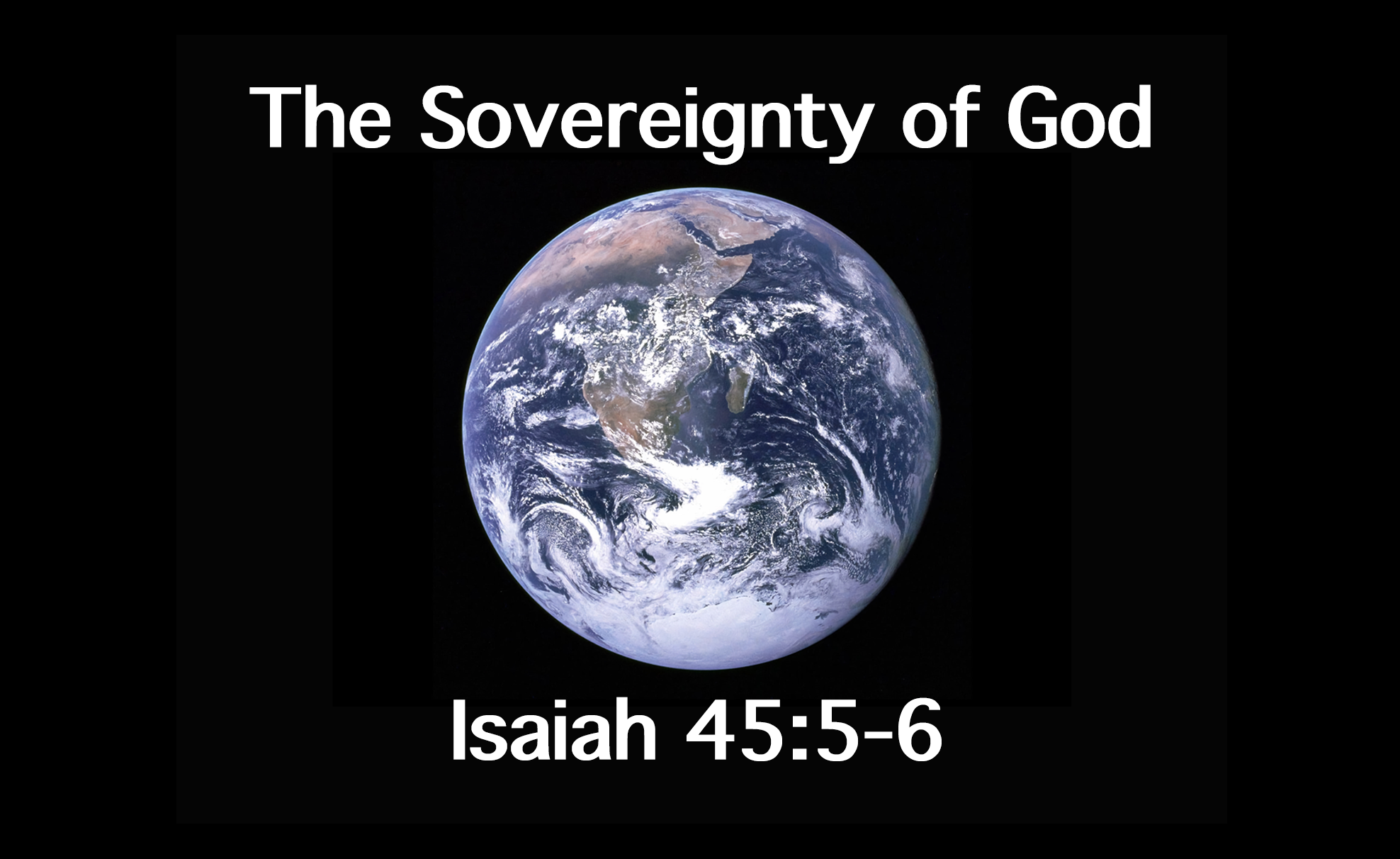 The Sovereignty of GOD
