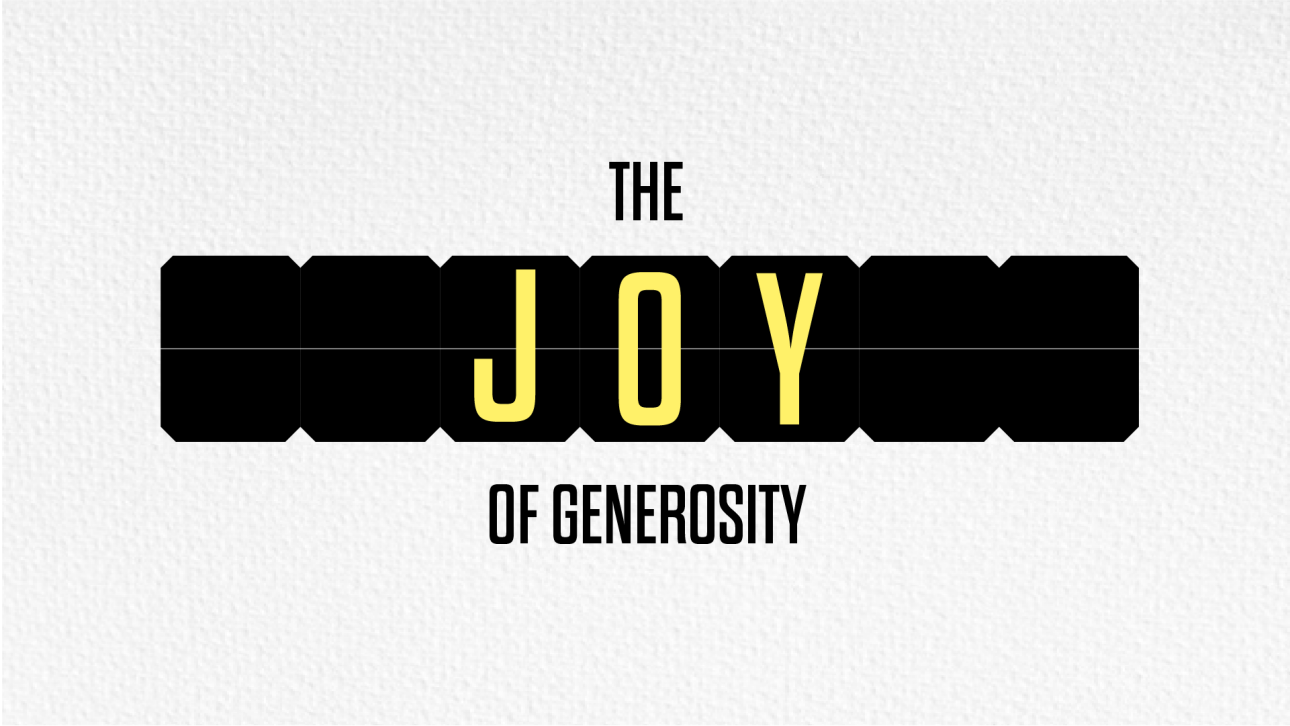 Series-The Joy of Generosity