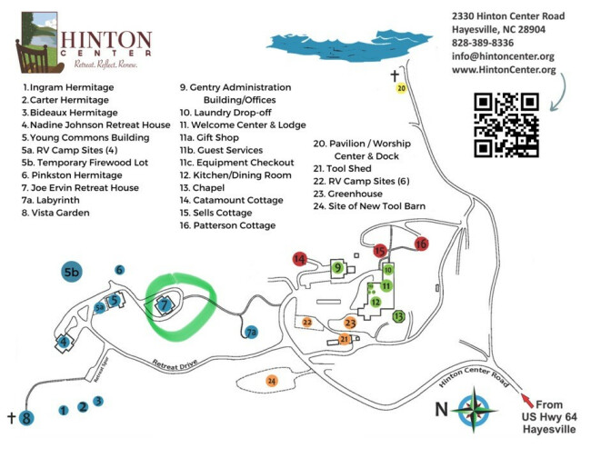 map of Hinton Center