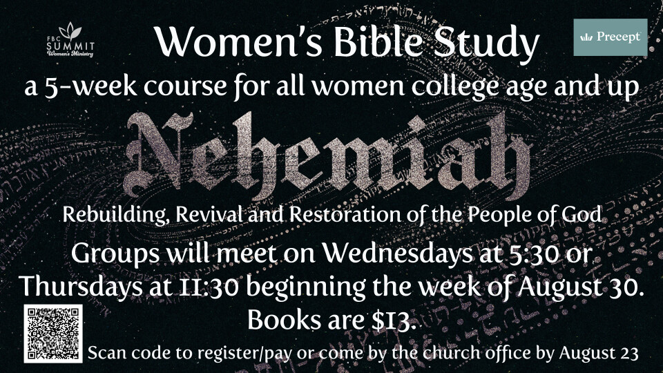 Women's Bible Study- Nehemiah