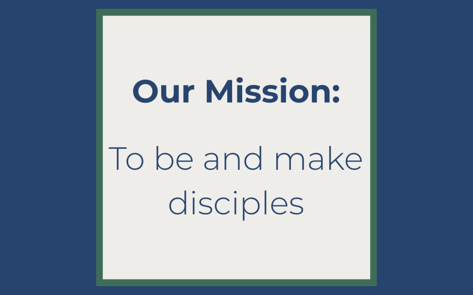 Discipleship happens in a group.