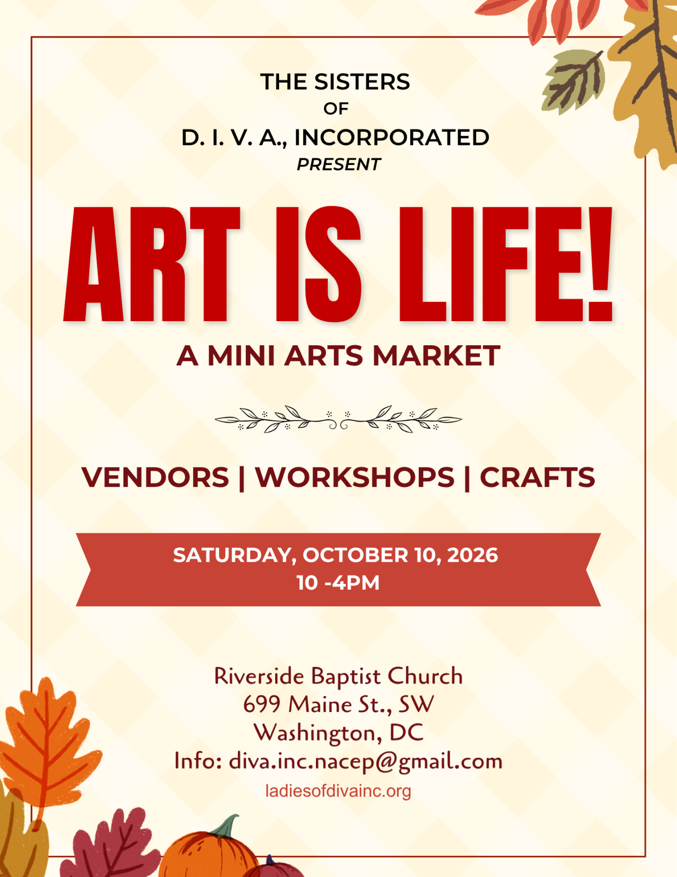 Art Is Life: A Mini Arts Market presented by The Sisters of D.I.V.A., Incorporated